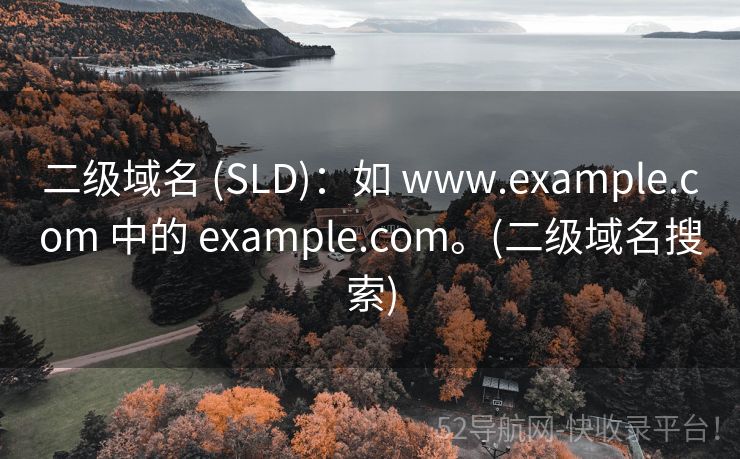 二级域名 (SLD)：如 www.example.com 中的 example.com。(二级域名搜索)